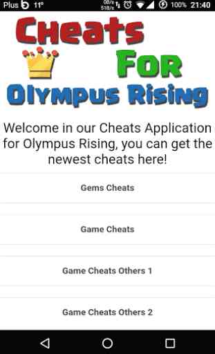 Cheats Tips For Olympus Rising 1
