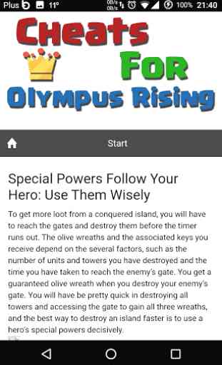 Cheats Tips For Olympus Rising 2