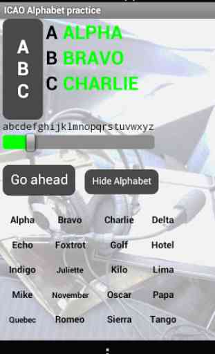 ICAO Phonetic alphabet trainer 1