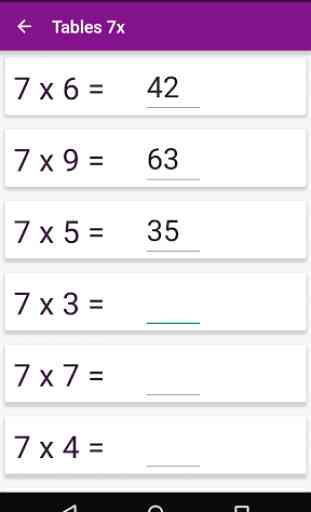 Tables de multiplication 4