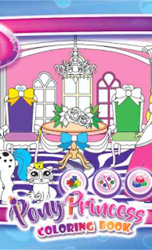 Coloriage Princesse Poney 1