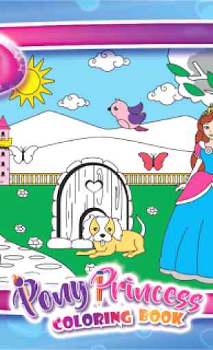 Coloriage Princesse Poney 3