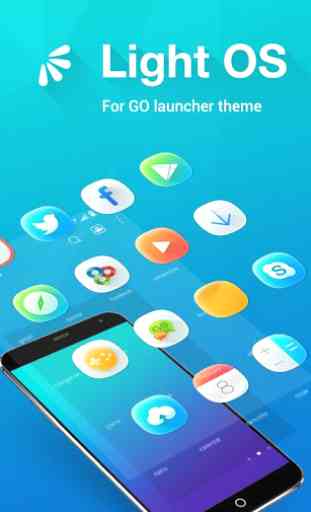 Light OS GO Launcher Theme 1