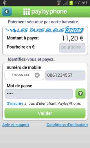 PayByPhone Taxis Bleus 2