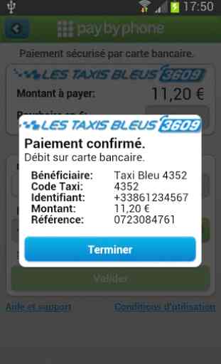 PayByPhone Taxis Bleus 3