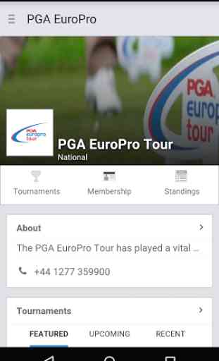 PGA EuroPro Tour 1