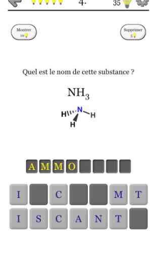 Substances chimiques - Quiz 3