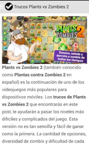 Trucos Plants vs Zombies 2 2