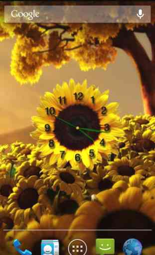 Une fleur horloge fond d'écran 2