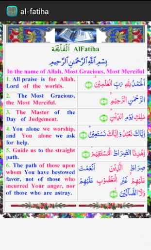 Al-Fatiha English Translation 1