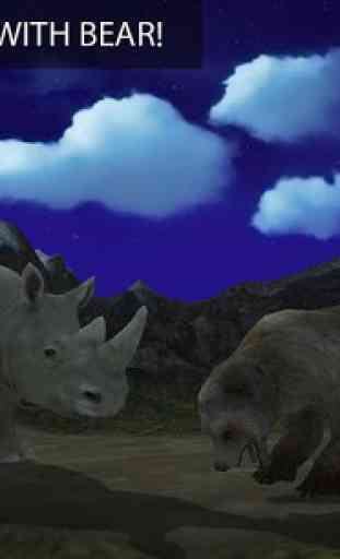 colère sauvage rhino attaque3d 3