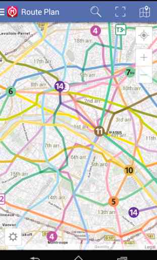 Paris Metro Map - Route Plan 1