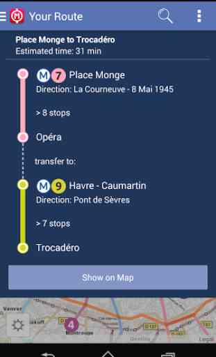 Paris Metro Map - Route Plan 3