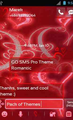 Theme Romantic for GO SMS Pro 2
