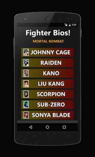 Fighter Bios: Mortal Kombat 2