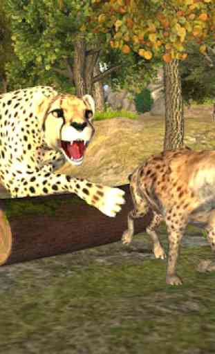 léopard attaque 3D 3