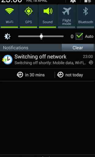 Network Scheduler Wifi 3G BT 4