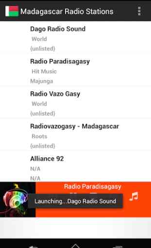 Stations de radio Madagascar 1