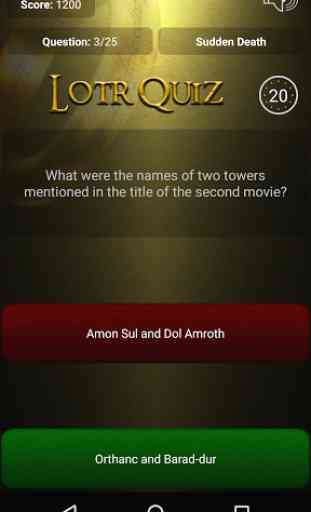 Trivia for Lord of the Rings 3