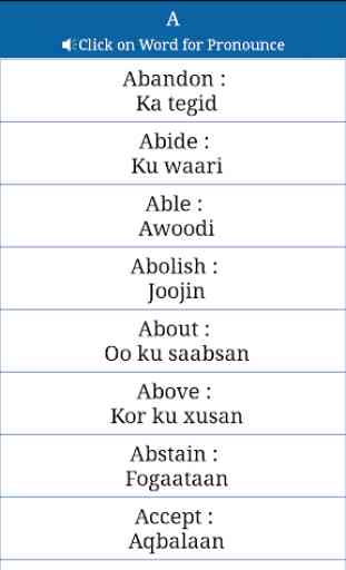 Common Words English to Somali 2