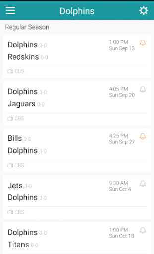 Football Schedule for Dolphins 3