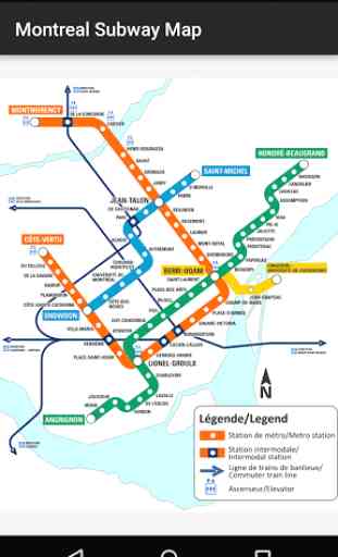 Plan du métro de Montréal 1