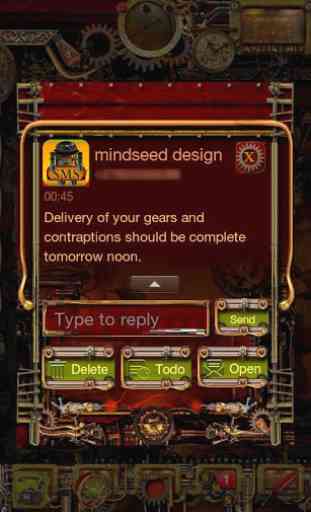 Steampunk GO SMS Theme 2