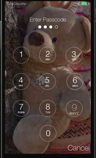 Teddy Bear Passcode Lockscreen 2