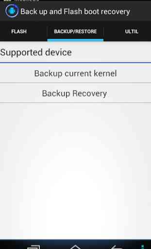 Back up & Flash boot recovery 1