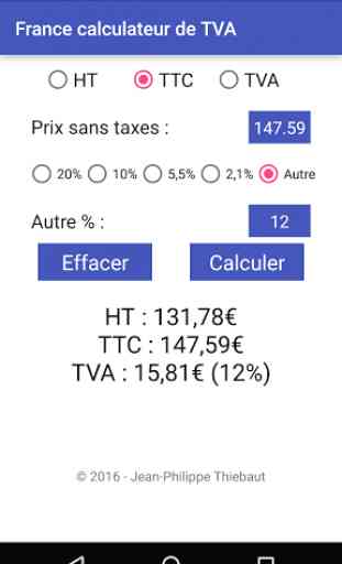 Calculateur de TVA France 3