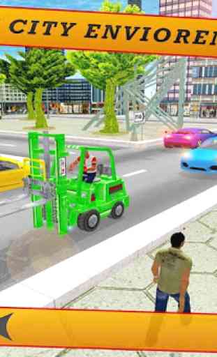 City Police Forklift Jeu 3D 4