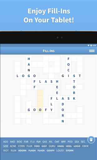 Fill-Ins · Word Fit Puzzles 4