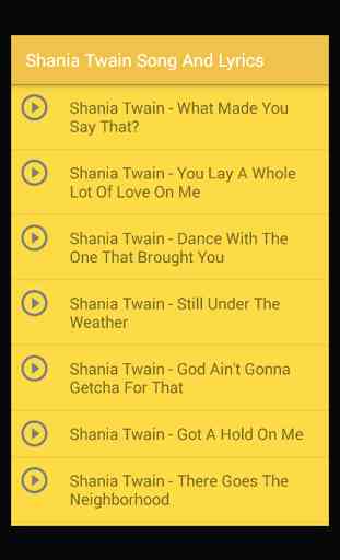 Shania Twain Songs Lyrics 2