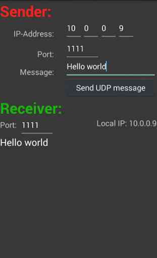 UDP Receiver and Sender 1