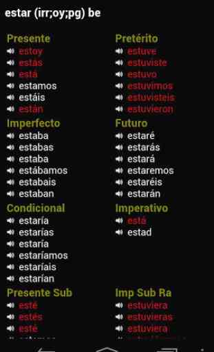 Verbes Espagnols 2