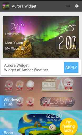 Aurora weather widget/clock 3