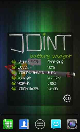 Cannabis Batterie Widget 4