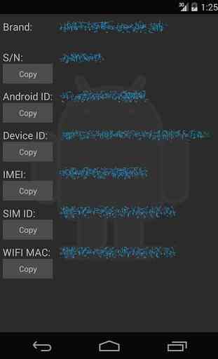 Device ID - IMEI - S/N - MAC 3
