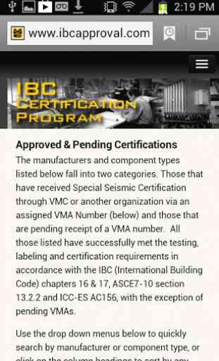 IBC Approval 2