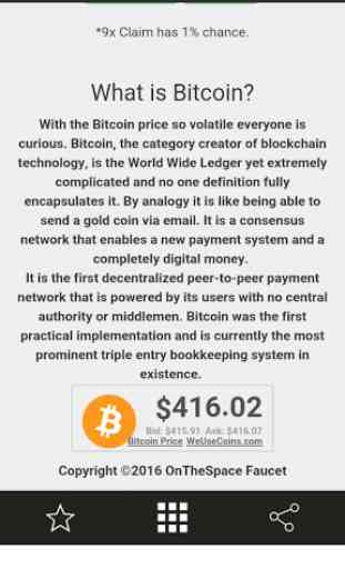 On The Space Bitcoin Faucets 3