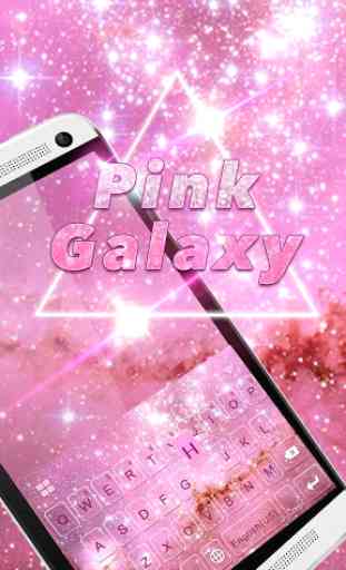 Pink Galaxy Emoji KikaKeyboard 1