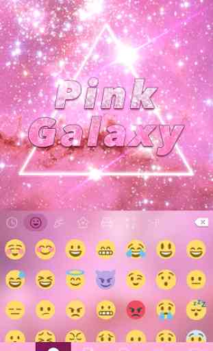 Pink Galaxy Emoji KikaKeyboard 3