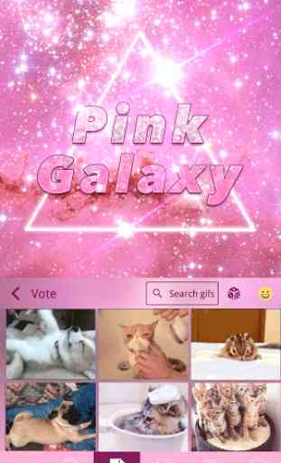 Pink Galaxy Emoji KikaKeyboard 4