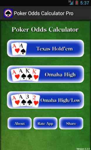 Poker Odds Calculator Pro 1