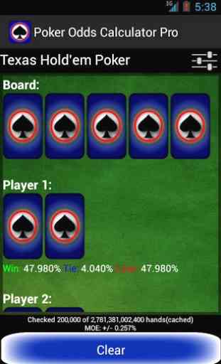 Poker Odds Calculator Pro 2