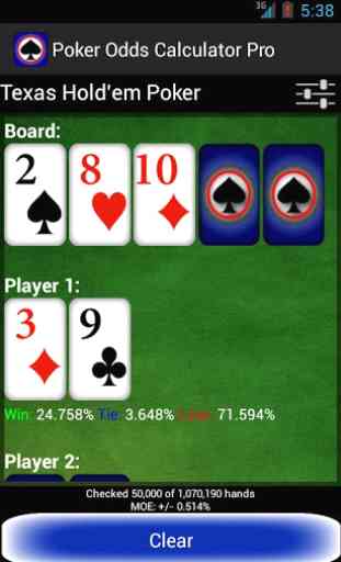 Poker Odds Calculator Pro 3