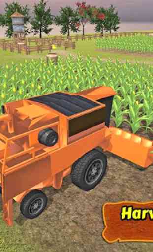 Tracteur récolte agricole sim 1
