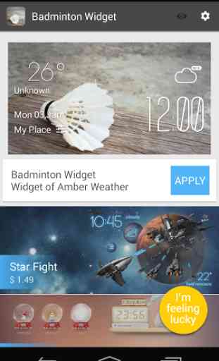 badminton weather widget/clock 3