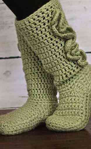 DIY Crochet Femmes chaussons 1