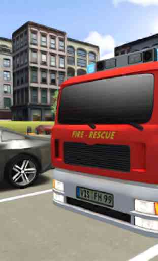 École de pompier Parking 3D 3